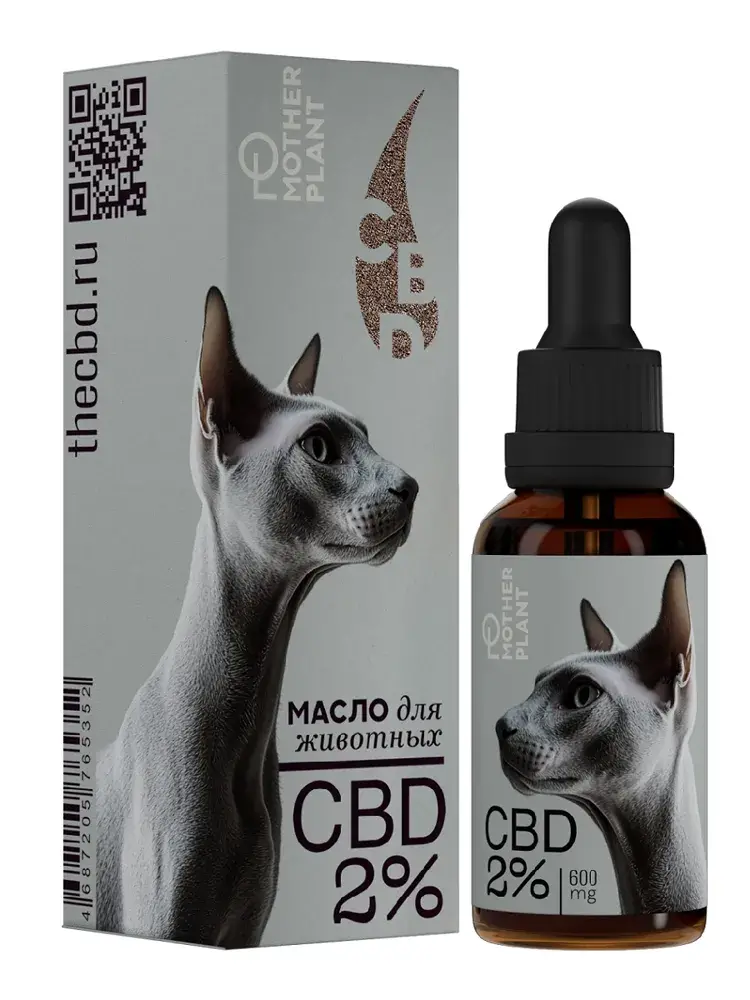 Масло CBD для животных 600мг 2% 30мл MotherPlant