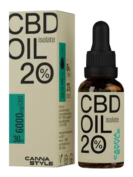 Масло CBD OIL Isolate (изолят) 6000 мг (20%) 30 мл  CannaStyle