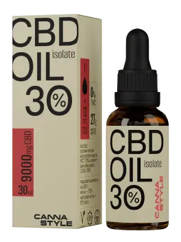 Масло CBD OIL Isolate (изолят) 9000 мг (30%) 30 мл  CannaStyle