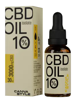 Масло CBD OIL Isolate (изолят) 3000 мг (10%) 30 мл  CannaStyle