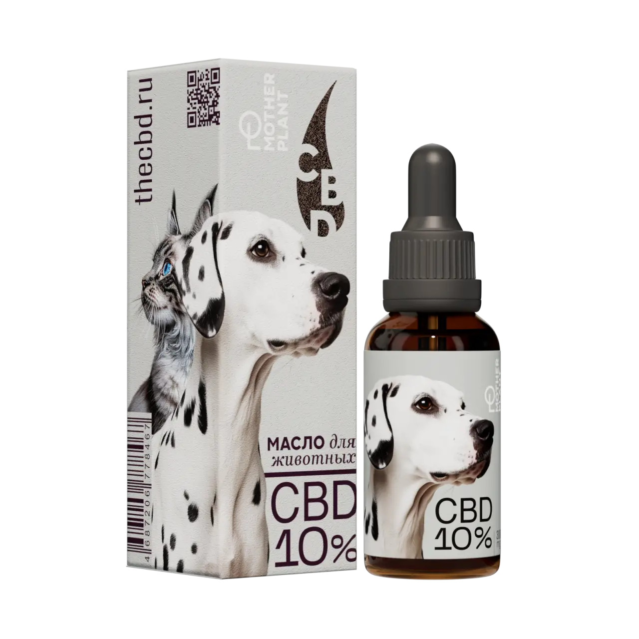 Масло CBD для животных 3000мг 10% 30мл MotherPlant