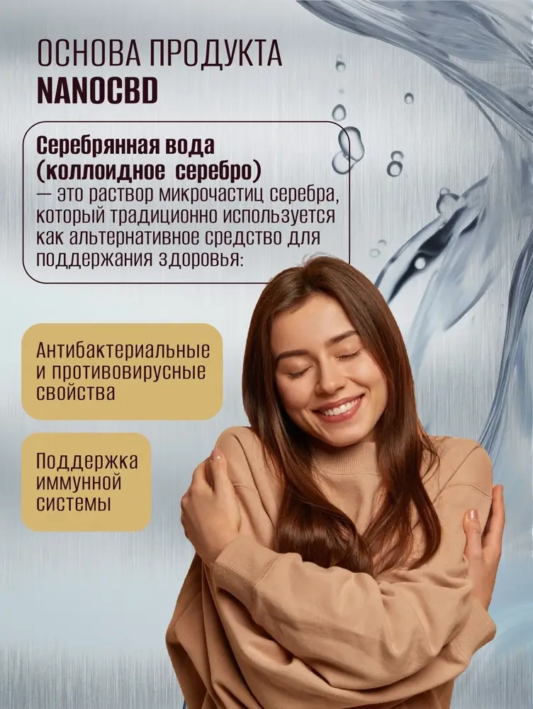 Водорастворимое NanoCBD + Серебро (30мл) MotherPlant