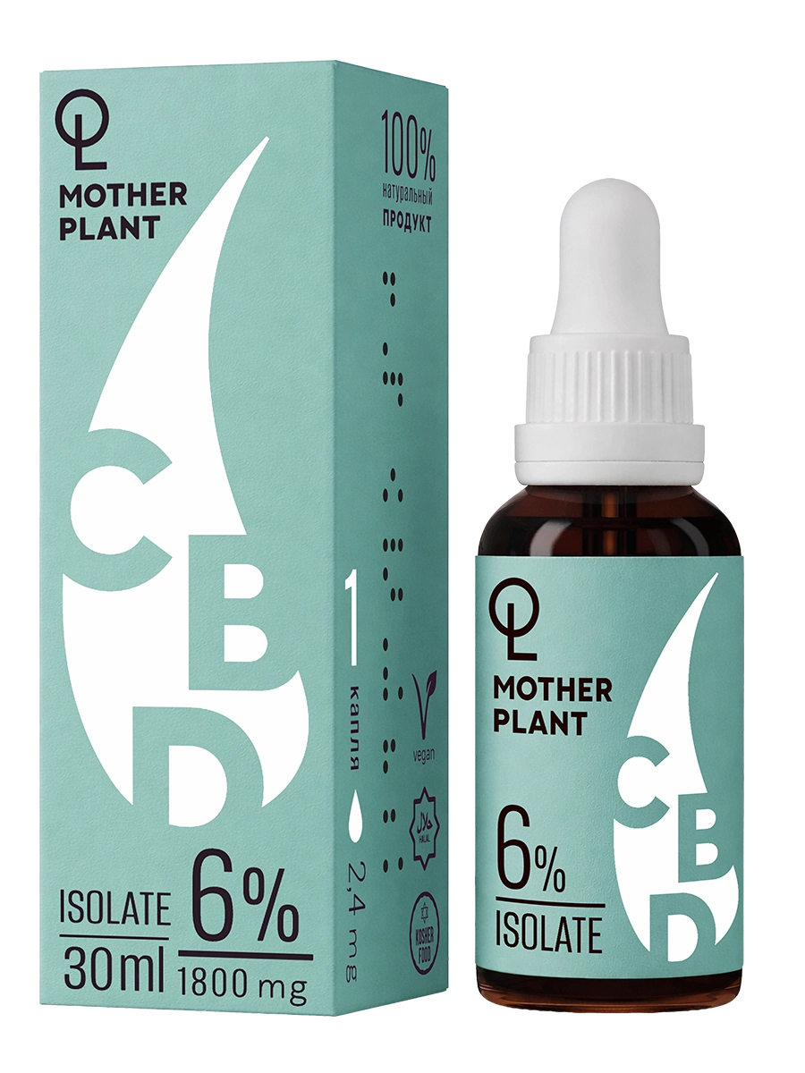 Масло CBD "Изолят" 1800мг 6% 30мл MotherPlant